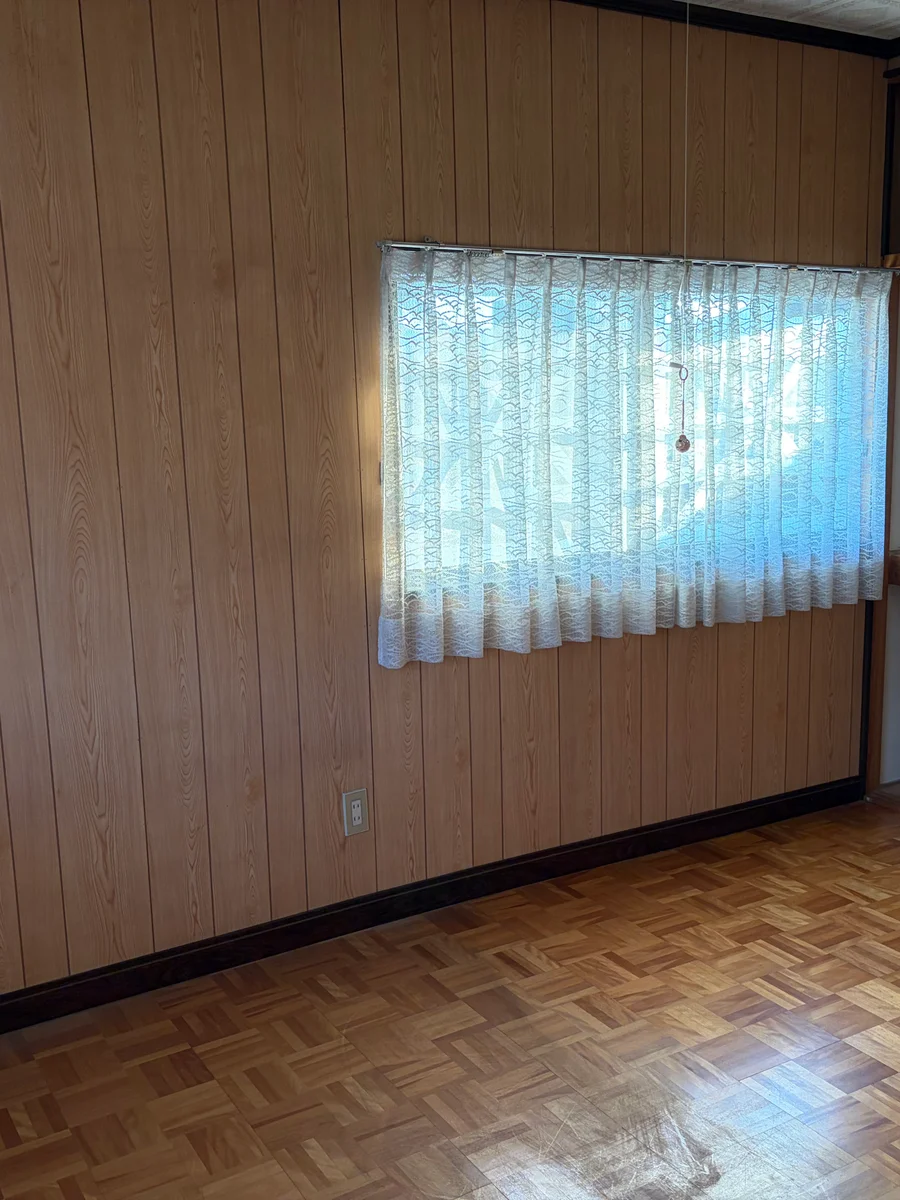寝室の作業後